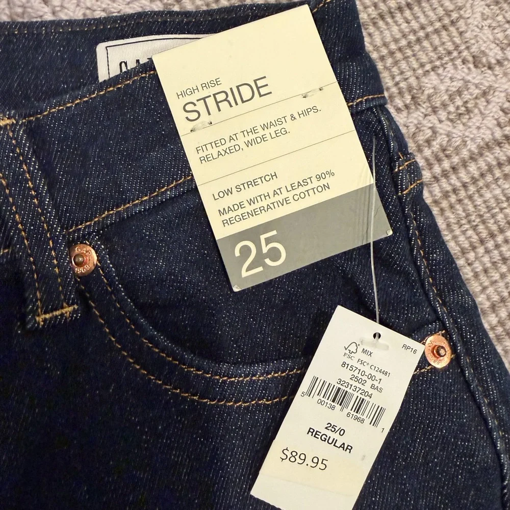 NWT Gap High Rise Wide-Leg Jeans - Picture 6 of 7